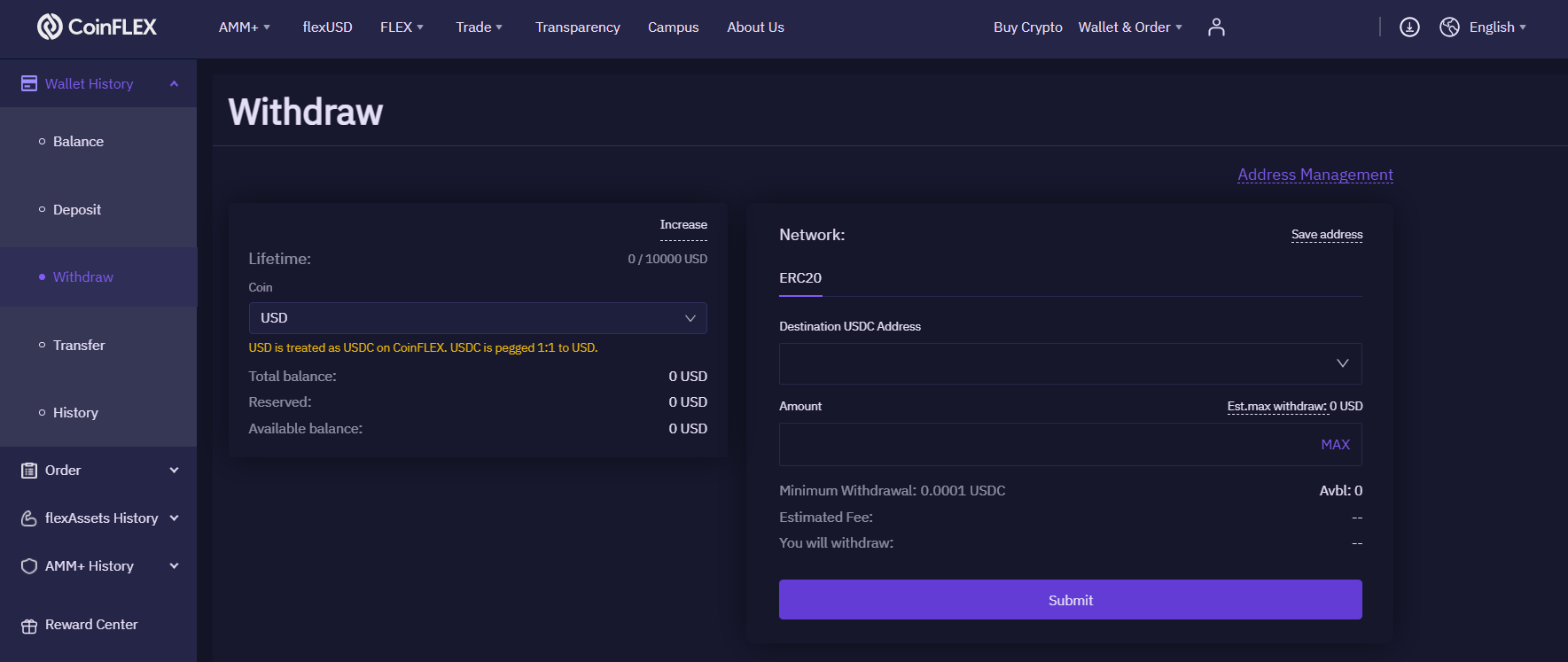 Withdraw funds Withdraw funds