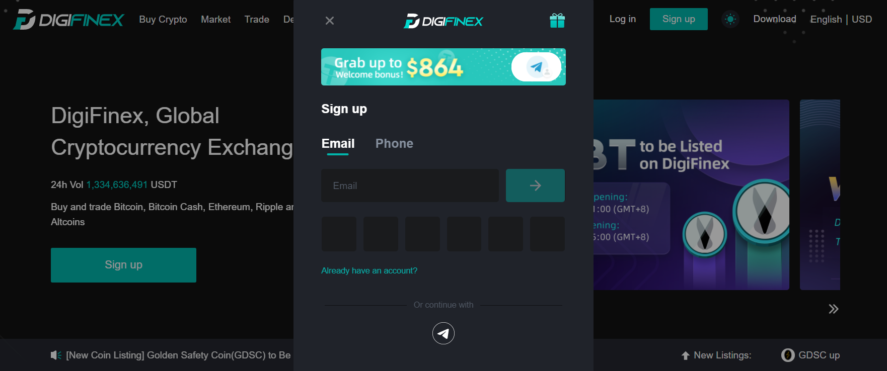 Register on the exchange! Register on the exchange!