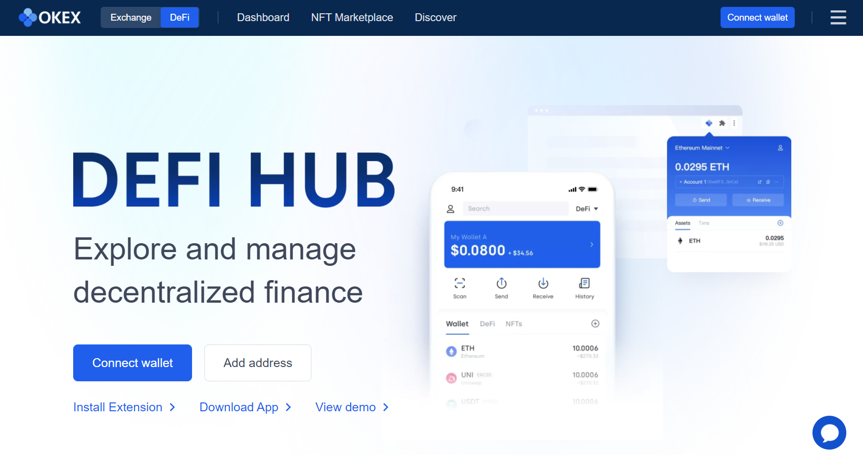 OKEx Defi Hub offers creation, trading and managing your Defi portfolio from one place OKEx Defi Hub offers creation, trading and managing your Defi portfolio from one place