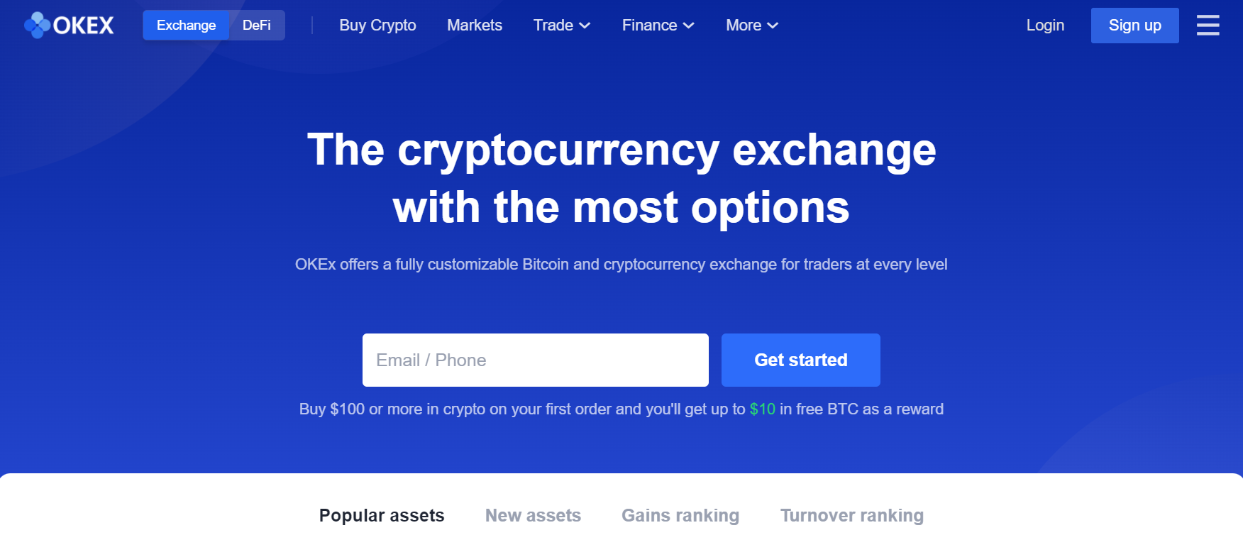 OKEx trading platform has many options OKEx trading platform has many options